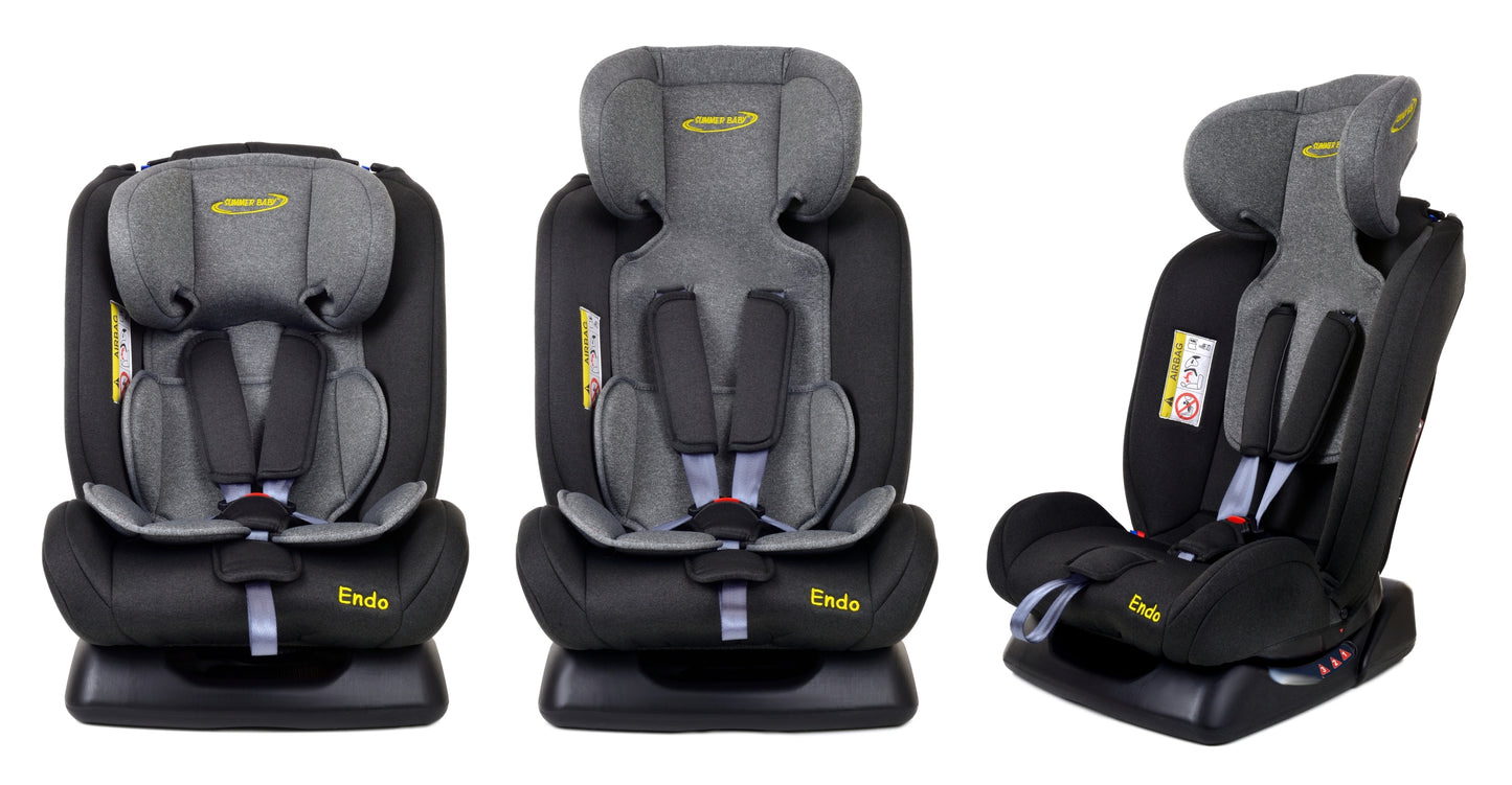 Scaun Auto Profesional Pentru Copil, Baby Jolie ENDO IDL Collection, 3 Grupe de Greutate 0-36 kg, Pozitie de Somn, Instalare In Fata si Spate, Centuri de Siguranta cu 5 Puncte, Tetiera Reglabila, Negru-Gri
