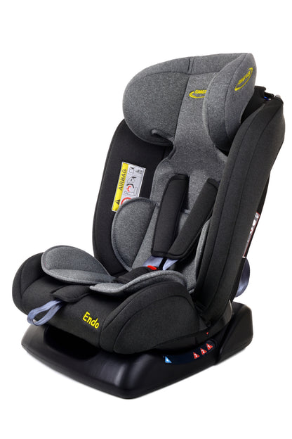 Scaun Auto Profesional Pentru Copil, Baby Jolie ENDO IDL Collection, 3 Grupe de Greutate 0-36 kg, Pozitie de Somn, Instalare In Fata si Spate, Centuri de Siguranta cu 5 Puncte, Tetiera Reglabila, Negru-Gri