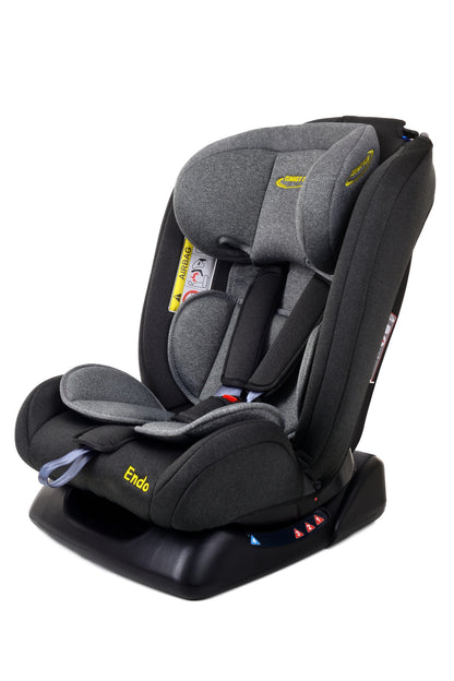 Scaun Auto Profesional Pentru Copil, Baby Jolie ENDO IDL Collection, 3 Grupe de Greutate 0-36 kg, Pozitie de Somn, Instalare In Fata si Spate, Centuri de Siguranta cu 5 Puncte, Tetiera Reglabila, Negru-Gri