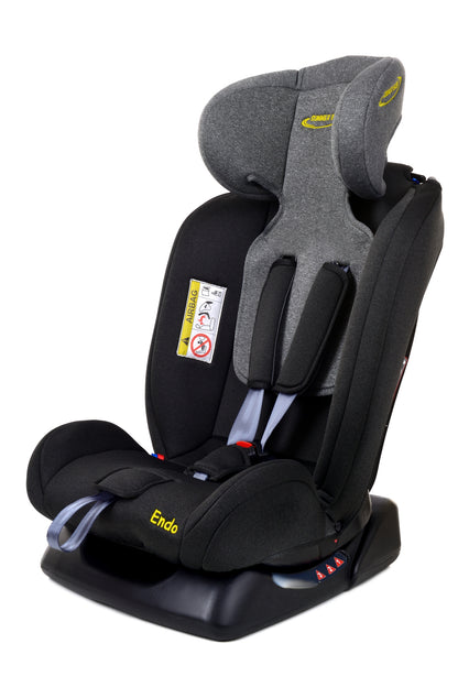 Scaun Auto Profesional Pentru Copil, Baby Jolie ENDO IDL Collection, 3 Grupe de Greutate 0-36 kg, Pozitie de Somn, Instalare In Fata si Spate, Centuri de Siguranta cu 5 Puncte, Tetiera Reglabila, Negru-Gri