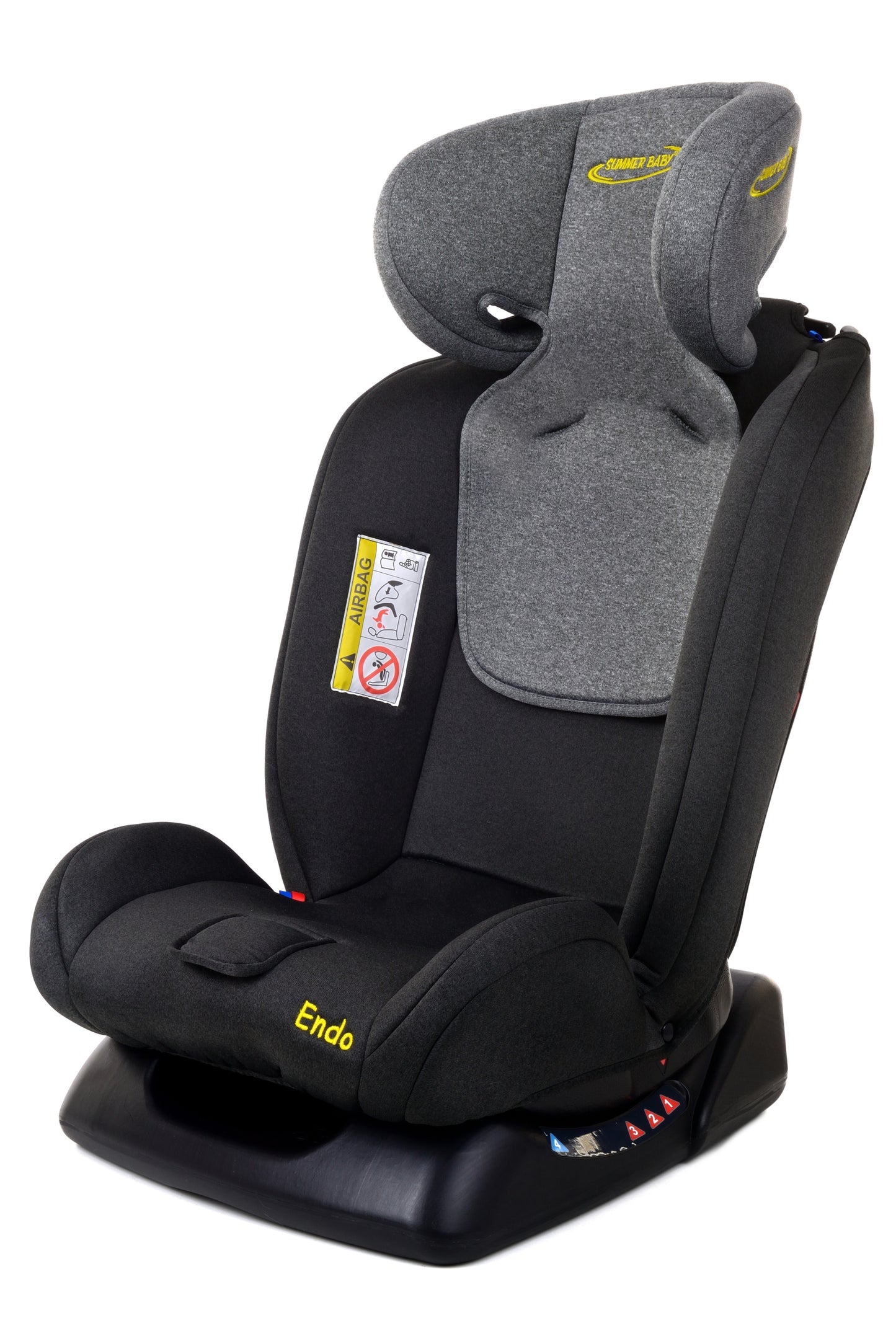 Scaun Auto Profesional Pentru Copil, Baby Jolie ENDO IDL Collection, 3 Grupe de Greutate 0-36 kg, Pozitie de Somn, Instalare In Fata si Spate, Centuri de Siguranta cu 5 Puncte, Tetiera Reglabila, Negru-Gri