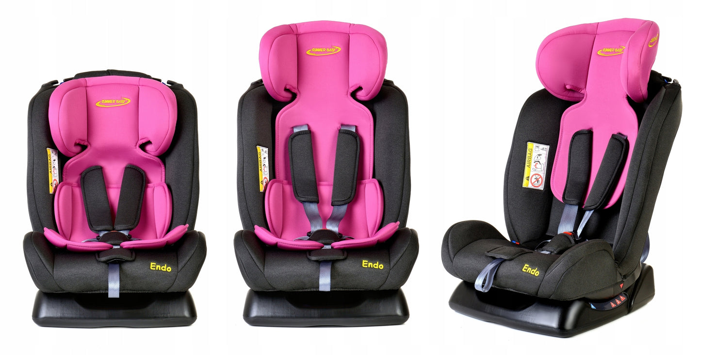 Scaun Auto Profesional Pentru Copil, Baby Jolie ENDO IDL Collection, 3 Grupe de Greutate 0-36 kg, Pozitie de Somn, Instalare In Fata si Spate, Centuri de Siguranta cu 5 Puncte, Tetiera Reglabila, Roz