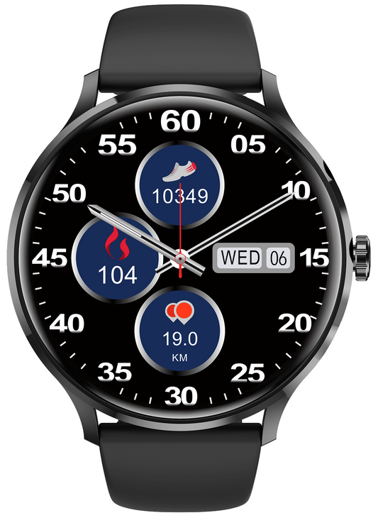 Ceas Smartwatch idealSTORE EvoWatch 2.1, Apel Telefonic, Difuzor Incorporat, HD Voice, Notificari Mesaje, Monitorizare Sanatate, Temperatura Corporala, Management Somn, Vreme, culoare Negru