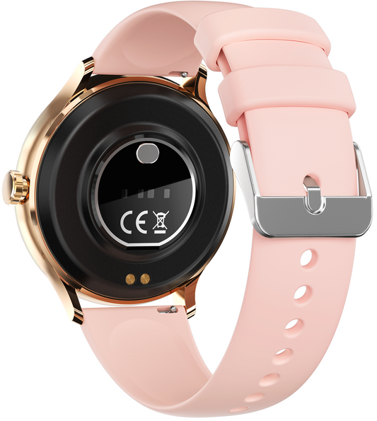 Ceas Smartwatch idealSTORE EvoWatch 2.1, Apel Telefonic, Difuzor Incorporat, HD Voice, Notificari Mesaje, Monitorizare Sanatate, Temperatura Corporala, Management Somn, Vreme, culoare Gold