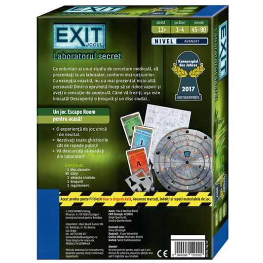 Joc Exit - Laboratorul Secret