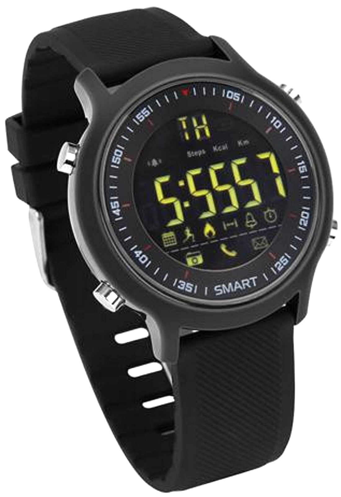 Ceas Smartwatch sport Exodus 2018, OLED display, bluetooth 4.0, compatibil Android / IOS,, WaterProof, Bratara : Silicon, culoare : Negru