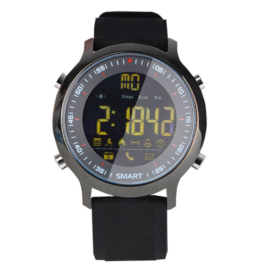 Ceas Smartwatch sport Exodus 2018, OLED display, bluetooth 4.0, compatibil Android / IOS,, WaterProof, Bratara : Silicon, culoare : Negru