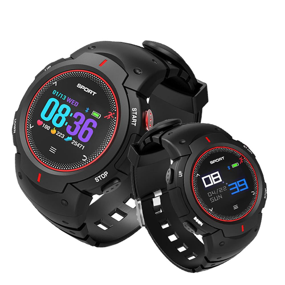 Ceas si Bratara Fitness Smart Frontier 13 2018, Monitorizare Puls, Notificare Apeluri si Mesaje, IP68 Waterproof, Incarcare Magnetica, Culoare Negru