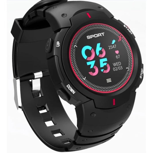 Ceas si Bratara Fitness Smart Frontier 13 2018, Monitorizare Puls, Notificare Apeluri si Mesaje, IP68 Waterproof, Incarcare Magnetica, Culoare Negru