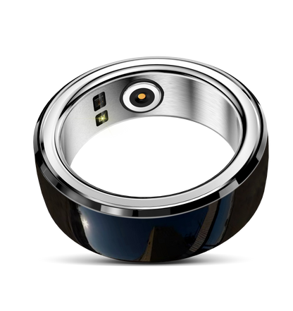 Inel Inteligent Multifunctional Fashion Ring idealSTORE Blouetooth, Monitorizeaza Ritmul Cardiac, Tensiunea Arteriala, Oxigenul din Sange, Temperatura corpului, Somnul, Calorii, Distanta, Miscarea, Multi-Sport, IP68 Otel Inoxidabil-Ceramica, Marime 18mm