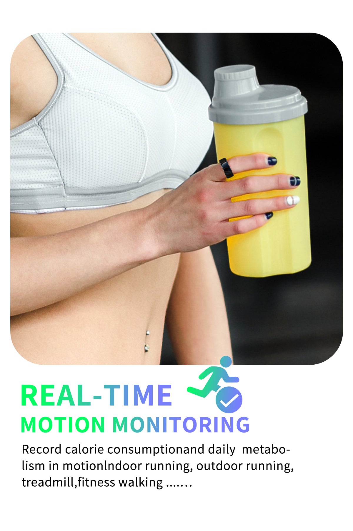 Inel Inteligent Multifunctional Fashion idealSTORE Bluetooth, Monitorizeaza Ritmul Cardiac, Tensiunea Arteriala, Oxigenul din Sange, Temperatura corpului, Somnul, Calorii, Distanta, Miscarea, Multi-Sport, IP68 Otel Inoxidabil-Ceramica, Marime 22 mm