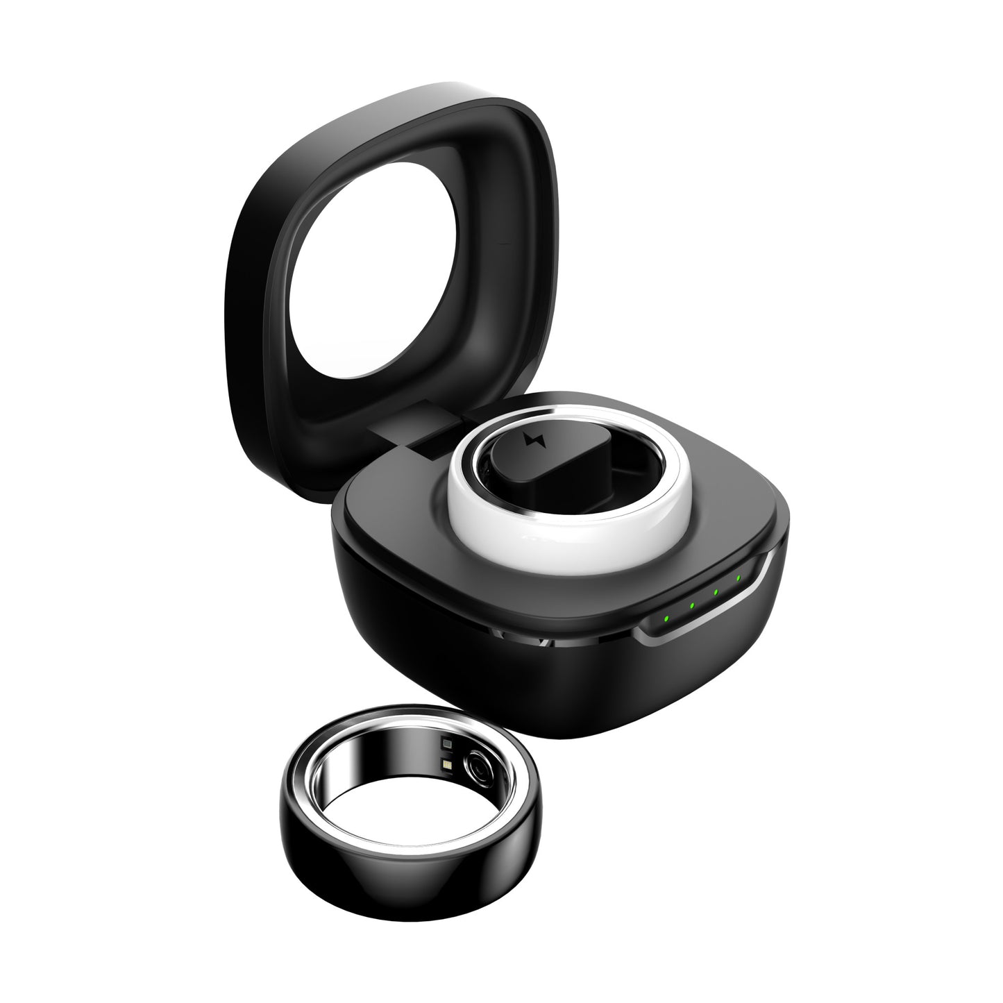 Inel Inteligent Multifunctional Fashion Ring idealSTORE Blouetooth, Monitorizeaza Ritmul Cardiac, Tensiunea Arteriala, Oxigenul din Sange, Temperatura corpului, Somnul, Calorii, Distanta, Miscarea, Multi-Sport, IP68, Otel Inoxidabil-Ceramica, Marime 16 mm