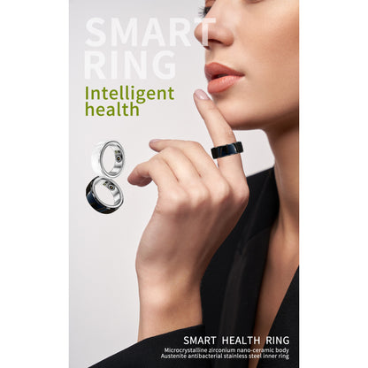 Inel Inteligent Multifunctional Fashion Ring idealSTORE Blouetooth, Monitorizeaza Ritmul Cardiac, Tensiunea Arteriala, Oxigenul din Sange, Temperatura corpului, Somnul, Calorii, Distanta, Miscarea, Multi-Sport, IP68, Otel Inoxidabil-Ceramica, Marime 16 mm