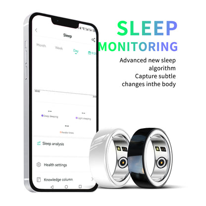 Inel Inteligent Multifunctional Fashion Ring idealSTORE Blouetooth, Monitorizeaza Ritmul Cardiac, Tensiunea Arteriala, Oxigenul din Sange, Temperatura corpului, Somnul, Calorii, Distanta, Miscarea, Multi-Sport, IP68, Otel Inoxidabil-Ceramica, Marime 16 mm