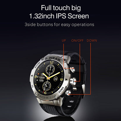 SmartWatch New Fashion idealSTORE, Ecran Complet Tactil 1.32 inch, Apel Bluetooth, Notificari si Momento, Monitorizare Ritm Cardiac/Tensiune Arteriala, Cadrane Personalizate, Moduri Sport, Compatibil iOS si Android, Design Premium