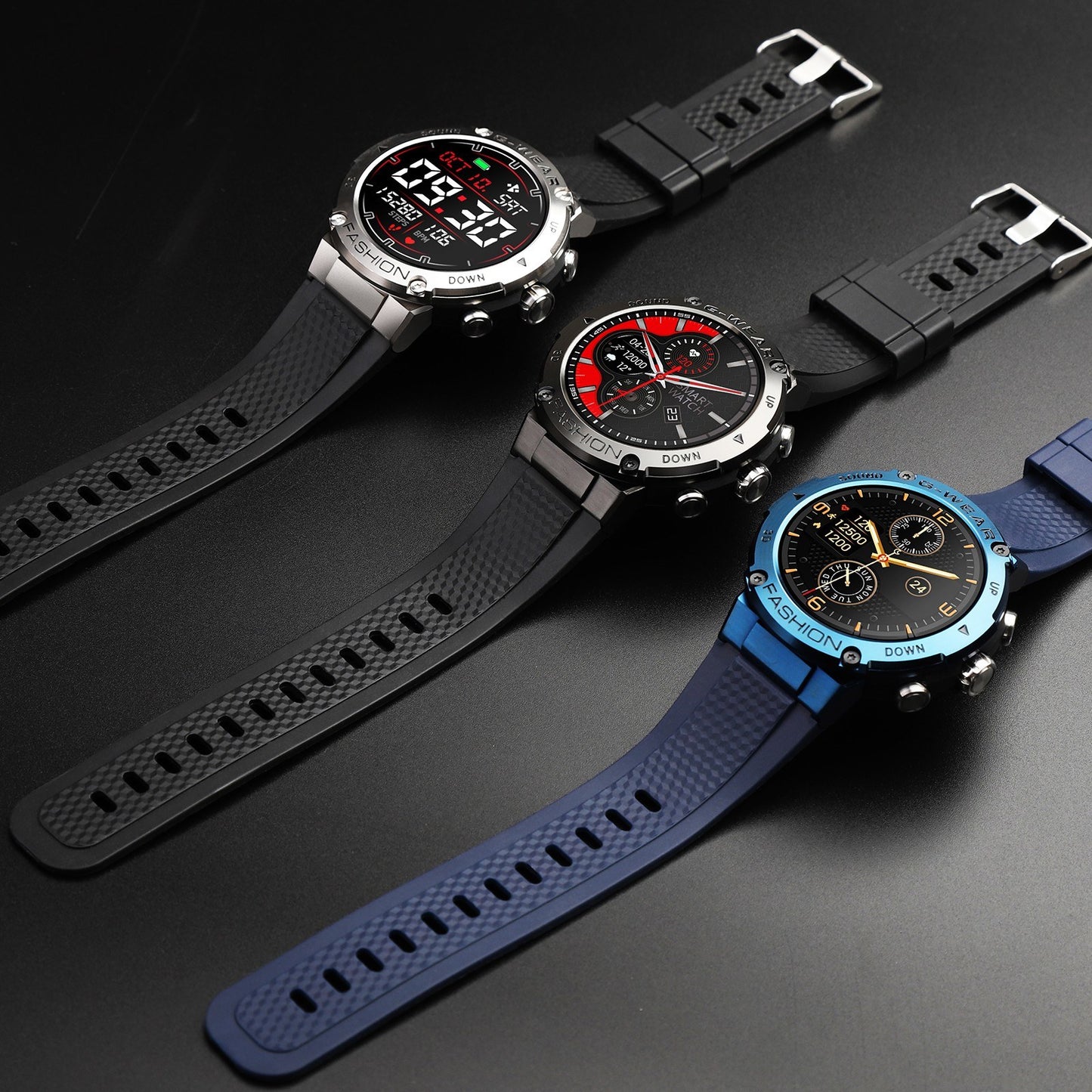 SmartWatch New Fashion idealSTORE, Ecran Complet Tactil 1.32 inch, Apel Bluetooth, Notificari si Momento, Monitorizare Ritm Cardiac/Tensiune Arteriala, Cadrane Personalizate, Moduri Sport, Compatibil iOS si Android, Design Premium