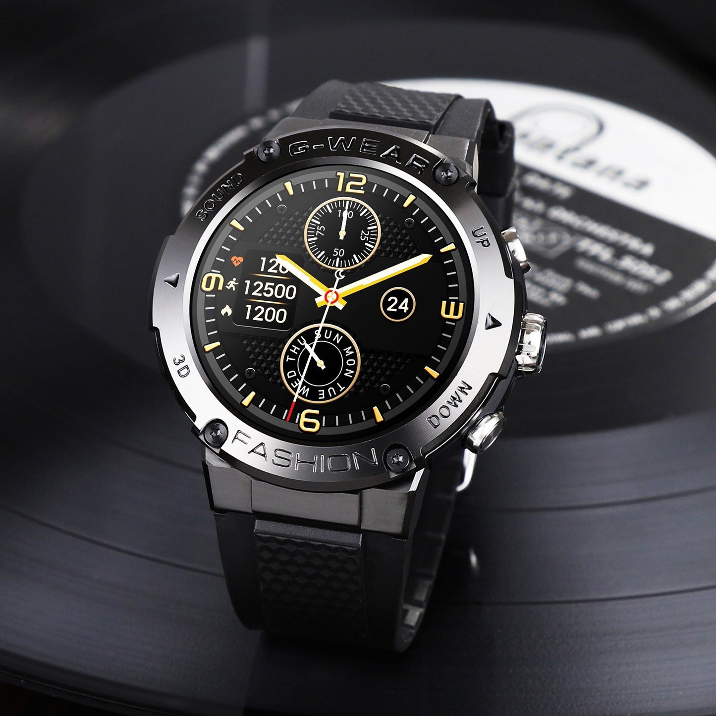 SmartWatch New Fashion idealSTORE, Ecran Complet Tactil 1.32 inch, Apel Bluetooth, Notificari si Momento, Monitorizare Ritm Cardiac/Tensiune Arteriala, Cadrane Personalizate, Moduri Sport, Compatibil iOS si Android, Design Premium