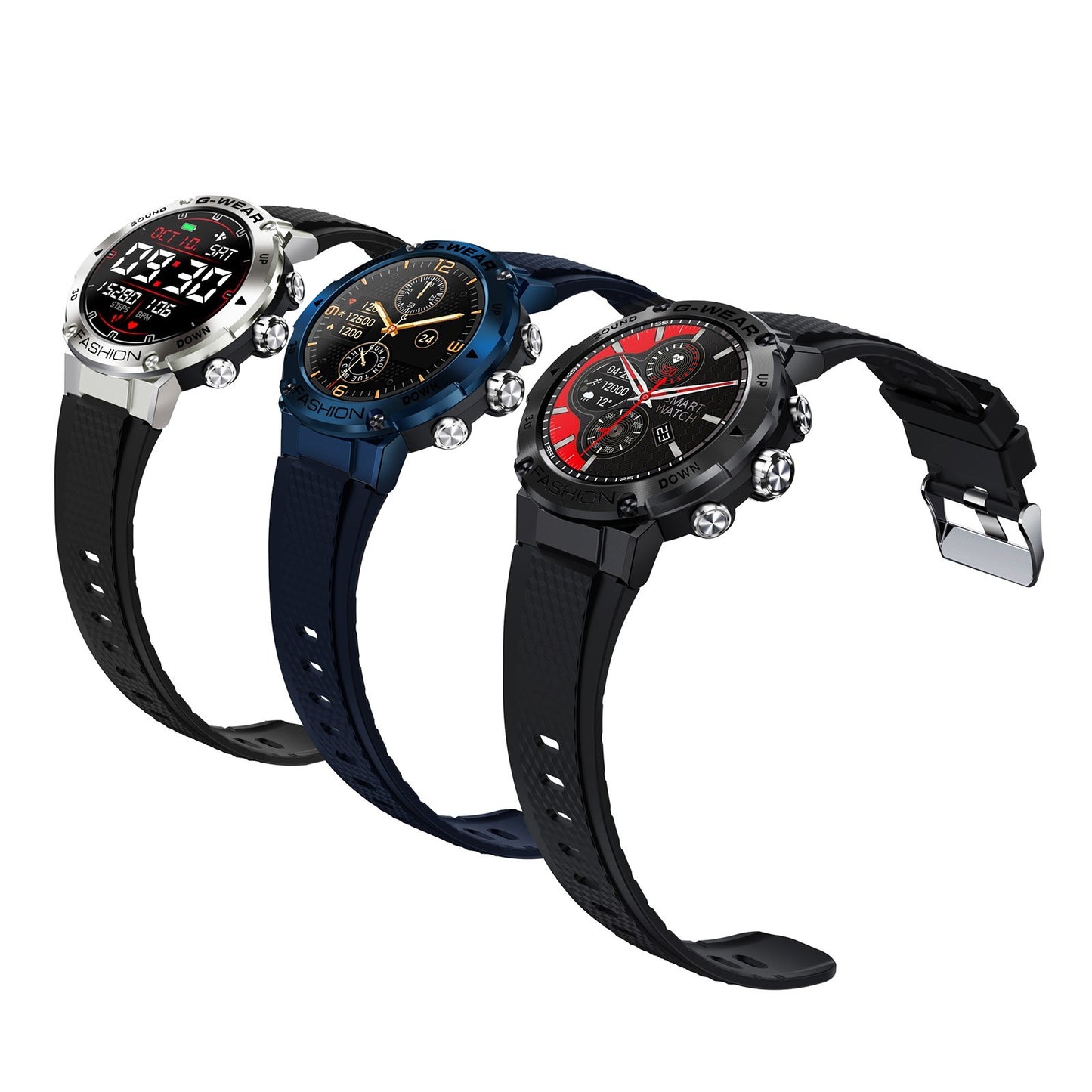 SmartWatch New Fashion idealSTORE, Ecran Complet Tactil 1.32 inch, Apel Bluetooth, Notificari si Momento, Monitorizare Ritm Cardiac/Tensiune Arteriala, Cadrane Personalizate, Moduri Sport, Compatibil iOS si Android, Design Premium