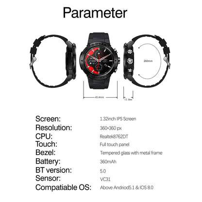 SmartWatch New Fashion idealSTORE, Ecran Complet Tactil 1.32 inch, Apel Bluetooth, Notificari si Momento, Monitorizare Ritm Cardiac/Tensiune Arteriala, Cadrane Personalizate, Moduri Sport, Compatibil iOS si Android, Design Premium