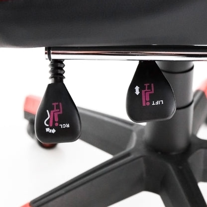 Scaun Gaming Reglabil idealStore eSPORT, Suport pentru Picioare Retractabil, Cotiere reglabile, Perne Confortabile, Modificare inclinatie spatar, Albastru Negru