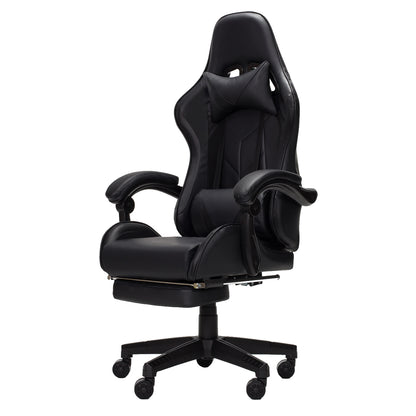 Scaun Gaming Reglabil idealStore eSPORT, Suport pentru Picioare Retractabil, Cotiere reglabile, Perne Confortabile, Modificare inclinatie spatar, Carbon