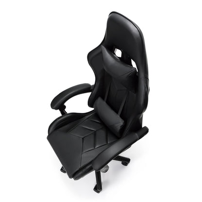 Scaun Gaming Reglabil idealStore eSPORT, Suport pentru Picioare Retractabil, Cotiere reglabile, Perne Confortabile, Modificare inclinatie spatar, Carbon