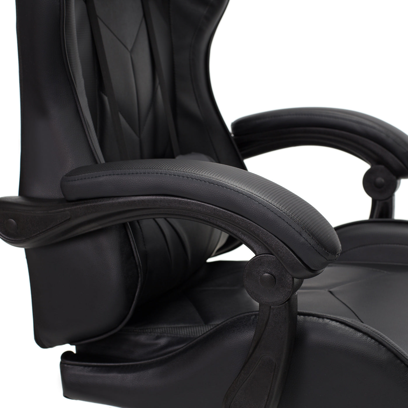 Scaun Gaming Reglabil idealStore eSPORT, Suport pentru Picioare Retractabil, Cotiere reglabile, Perne Confortabile, Modificare inclinatie spatar, Carbon