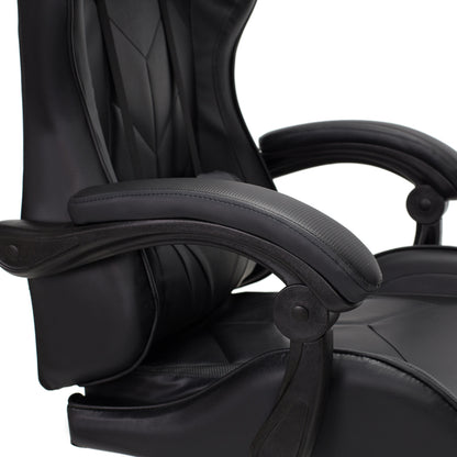 Scaun Gaming Reglabil idealStore eSPORT, Suport pentru Picioare Retractabil, Cotiere reglabile, Perne Confortabile, Modificare inclinatie spatar, Carbon