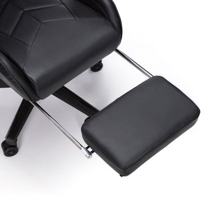 Scaun Gaming Reglabil idealStore eSPORT, Suport pentru Picioare Retractabil, Cotiere reglabile, Perne Confortabile, Modificare inclinatie spatar, Carbon