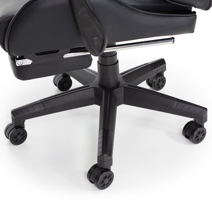 Scaun Gaming Reglabil idealStore eSPORT, Suport pentru Picioare Retractabil, Cotiere reglabile, Perne Confortabile, Modificare inclinatie spatar, Carbon