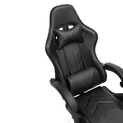 Scaun Gaming Reglabil idealStore eSPORT, Suport pentru Picioare Retractabil, Cotiere reglabile, Perne Confortabile, Modificare inclinatie spatar, Carbon