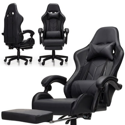 Scaun Gaming Reglabil idealStore eSPORT, Suport pentru Picioare Retractabil, Cotiere reglabile, Perne Confortabile, Modificare inclinatie spatar, Carbon