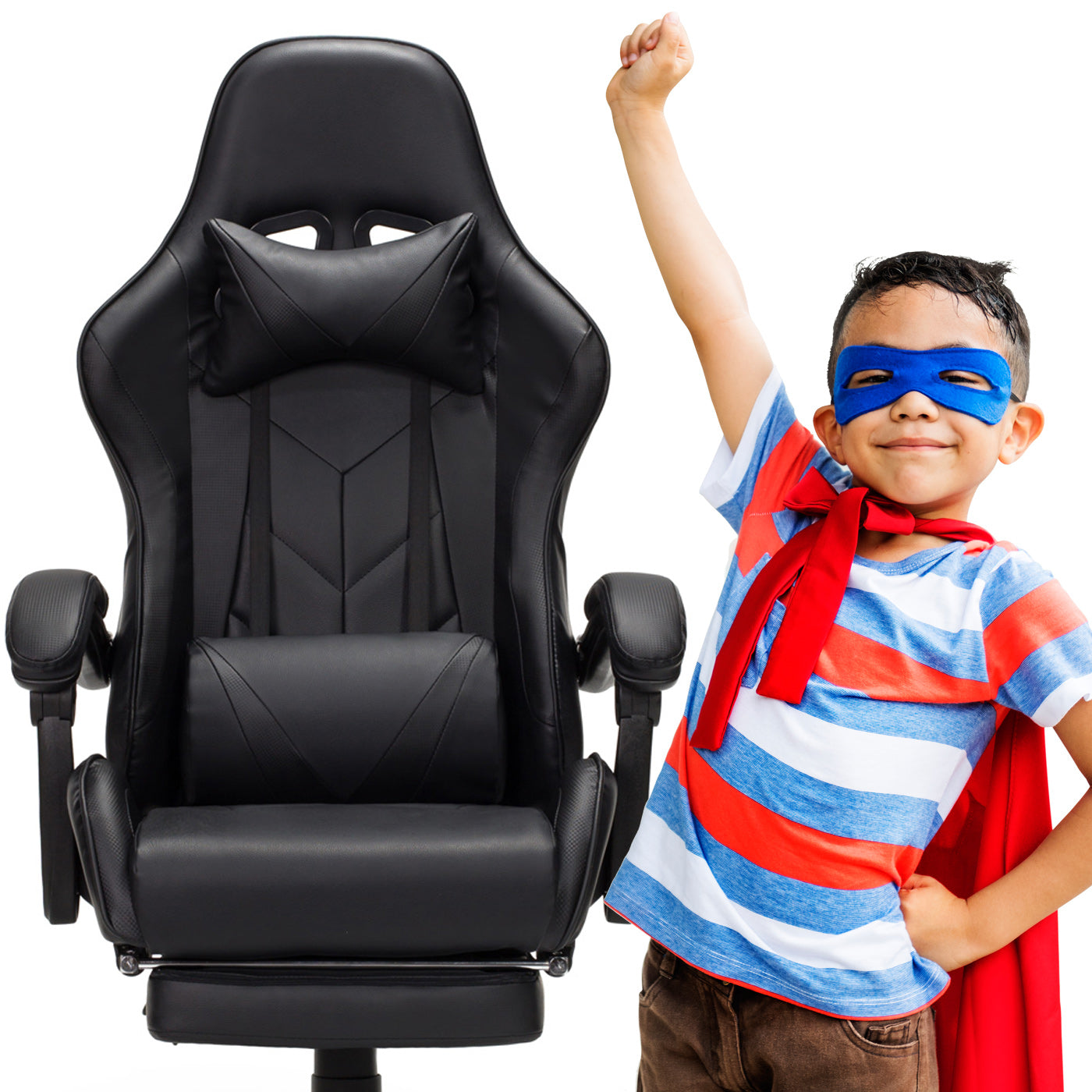 Scaun Gaming Reglabil idealStore eSPORT, Suport pentru Picioare Retractabil, Cotiere reglabile, Perne Confortabile, Modificare inclinatie spatar, Carbon