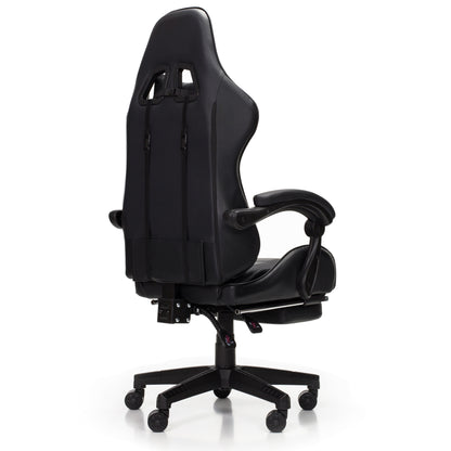 Scaun Gaming Reglabil idealStore eSPORT, Suport pentru Picioare Retractabil, Cotiere reglabile, Perne Confortabile, Modificare inclinatie spatar, Carbon