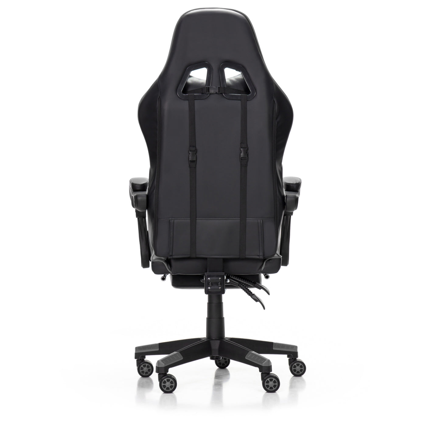 Scaun Gaming Reglabil idealStore eSPORT, Suport pentru Picioare Retractabil, Cotiere reglabile, Perne Confortabile, Modificare inclinatie spatar, Negru Gri