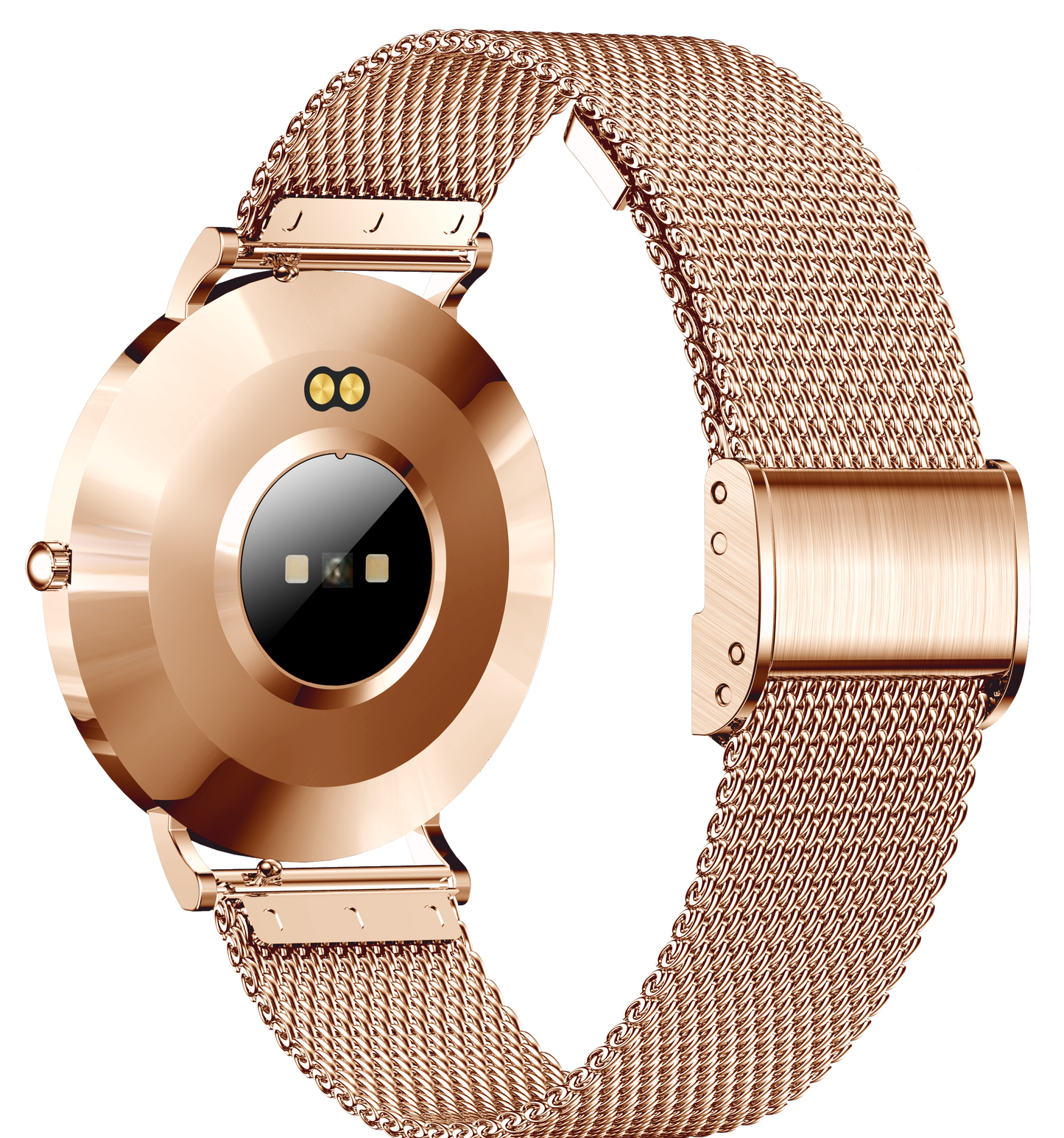 Smartwatch idealSTORE FineTouch2.1, Ecran Amoled, Ultra Subtire, Monitor de Sanatate, 22 Moduri Sport, 30 zile Standby, Buton Lateral, Senzor de Oxigen, Monitorizare Ritm Cardiac, Somn, Respiratie, Bratara Metalica Gold