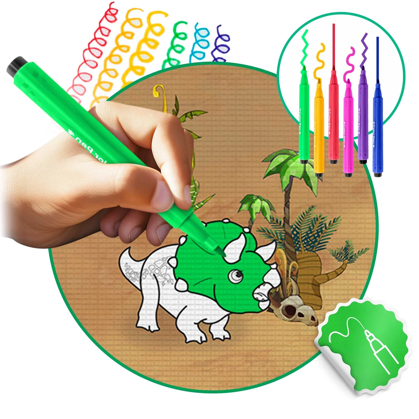 Covor de joaca termorezistent din spuma pentru camera copiilor ideal STORE First Steps, posibilitatea de a Desena, pliabil, 120x90, Sistem antialunecare, protectie impotriva loviturilor, verde