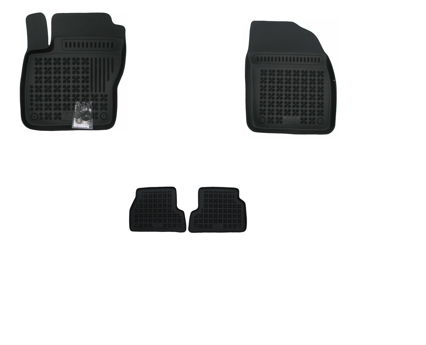 Covoare cauciuc Ideal-store, stil tavita FORD FOCUS II 2004-2010, alaturi de odorizant auto cadou