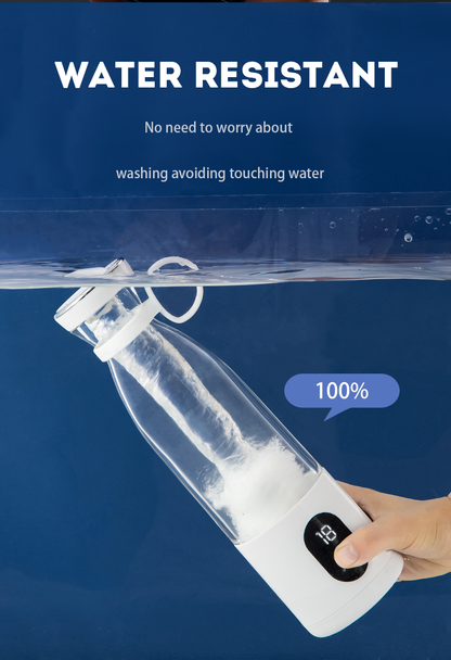 Mini Blender Electric Profesional Fruit Juicer Pink IdealStore Portabil, Incarcare Magnetica Wireless,3 Lame din otel inoxidabil 3D, Capacitate 650 ml, Putere 22.000 rpm, Usor de curatat, 3 viteze de mixare