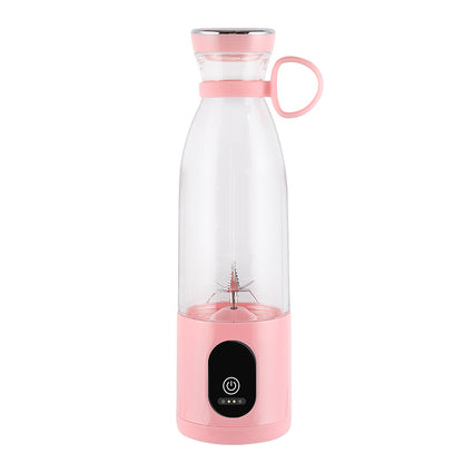 Mini Blender Electric Profesional Fruit Juicer Pink IdealStore Portabil, Incarcare Magnetica Wireless,3 Lame din otel inoxidabil 3D, Capacitate 650 ml, Putere 22.000 rpm, Usor de curatat, 3 viteze de mixare
