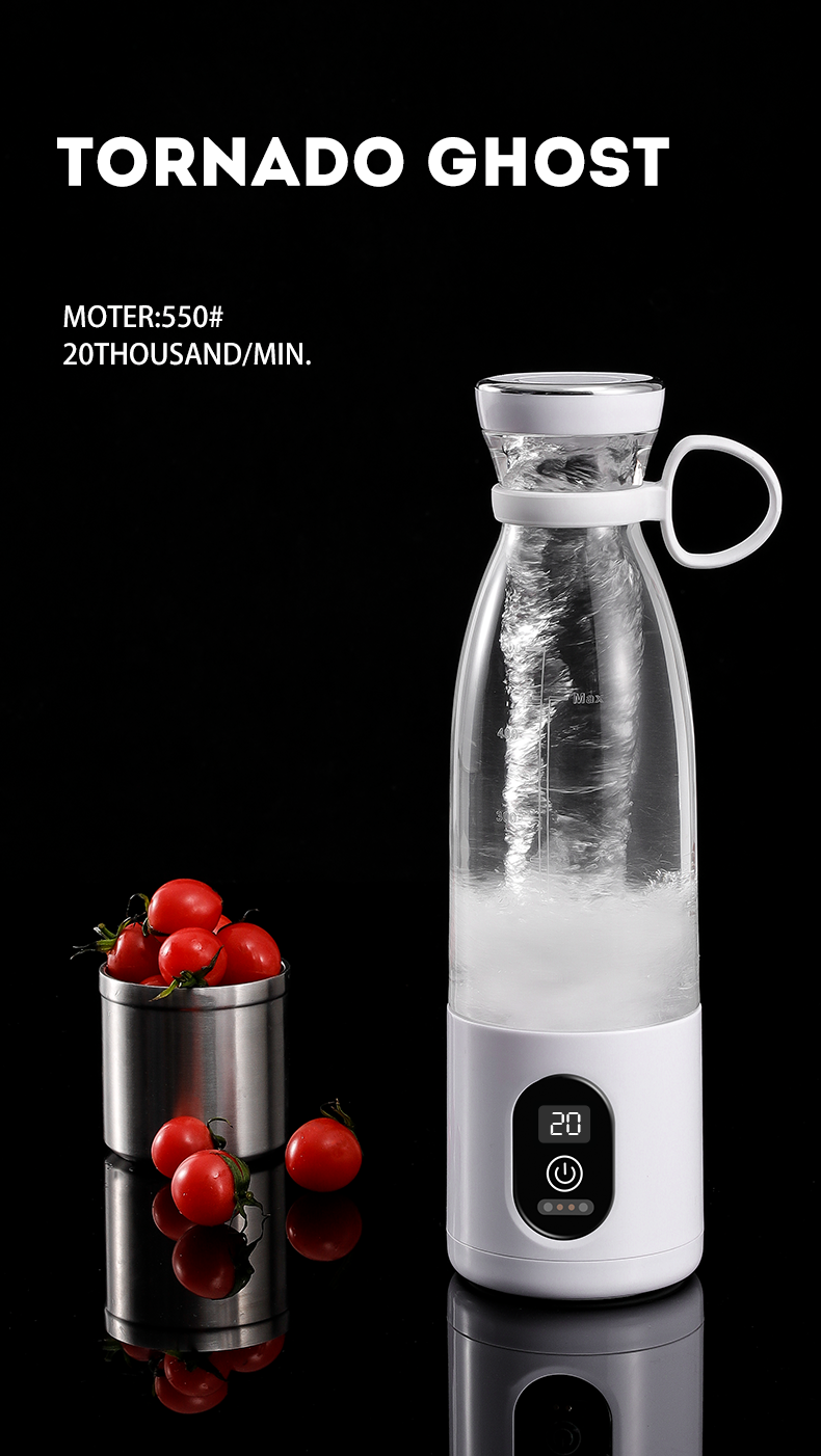 Mini Blender Electric Profesional Fruit Juicer Pink IdealStore Portabil, Incarcare Magnetica Wireless,3 Lame din otel inoxidabil 3D, Capacitate 650 ml, Putere 22.000 rpm, Usor de curatat, 3 viteze de mixare