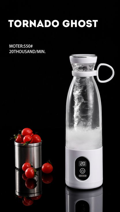 Mini Blender Electric Profesional Fruit Juicer Pink IdealStore Portabil, Incarcare Magnetica Wireless,3 Lame din otel inoxidabil 3D, Capacitate 650 ml, Putere 22.000 rpm, Usor de curatat, 3 viteze de mixare