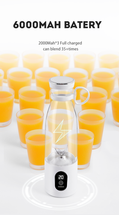 Mini Blender Electric Profesional Fruit Juicer Pink IdealStore Portabil, Incarcare Magnetica Wireless,3 Lame din otel inoxidabil 3D, Capacitate 650 ml, Putere 22.000 rpm, Usor de curatat, 3 viteze de mixare