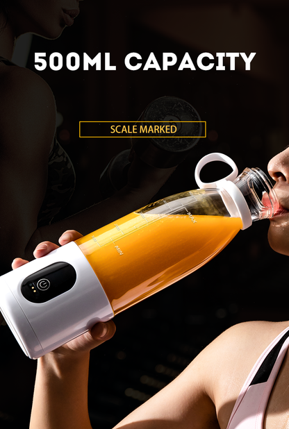 Mini Blender Electric Profesional Fruit Juicer Pink IdealStore Portabil, Incarcare Magnetica Wireless,3 Lame din otel inoxidabil 3D, Capacitate 650 ml, Putere 22.000 rpm, Usor de curatat, 3 viteze de mixare