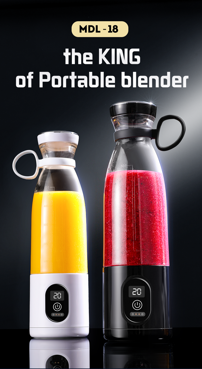 Mini Blender Electric Profesional Fruit Juicer Pink IdealStore Portabil, Incarcare Magnetica Wireless,3 Lame din otel inoxidabil 3D, Capacitate 650 ml, Putere 22.000 rpm, Usor de curatat, 3 viteze de mixare