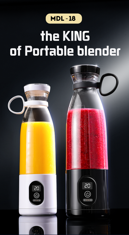 Mini Blender Electric Profesional Fruit Juicer Pink IdealStore Portabil, Incarcare Magnetica Wireless,3 Lame din otel inoxidabil 3D, Capacitate 650 ml, Putere 22.000 rpm, Usor de curatat, 3 viteze de mixare