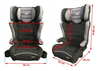 Scaun Auto Profesional Pentru Copil, Baby Jolie GALAXY IDL Collection, 2 Grupe de Greutate 15-36 kg, Tetiera Reglabila, Cotiere Special Conturate, Suport Sticla, Material Rezistent, Negru Gri