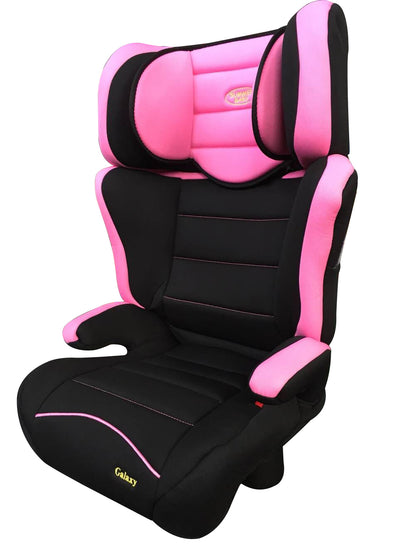 Scaun Auto Profesiona Pentru Copil, Baby Jolie GALAXY IDL Collection, 2 Grupe de Greutate 15-36 kg, Tetiera Reglabila, Cotiere Special Conturate, Suport Sticla, Material Rezistent, Negru Roz