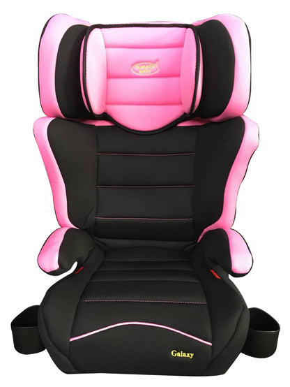 Scaun Auto Profesiona Pentru Copil, Baby Jolie GALAXY IDL Collection, 2 Grupe de Greutate 15-36 kg, Tetiera Reglabila, Cotiere Special Conturate, Suport Sticla, Material Rezistent, Negru Roz