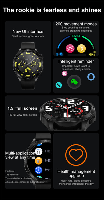 Smartwatch idealSTORE GalaxyONE, Raspuns la Apel, Apelare, GPS, Tracker Fitness, Monitorizare Sanatate, 200 Moduri Sportive, Impermeabil, Management Somn, Asistent Vocal, Ceas Global, Bratara Silicon Gry